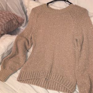H&M light pink glitter sweater